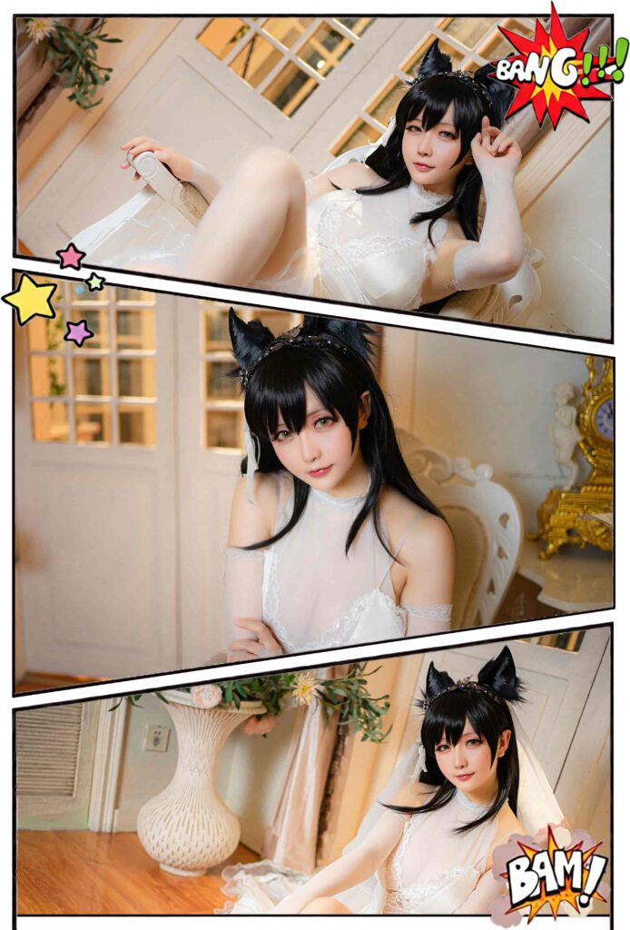 [Cosplay] 星之迟迟 – 爱宕婚纱 写真套图-369资源站